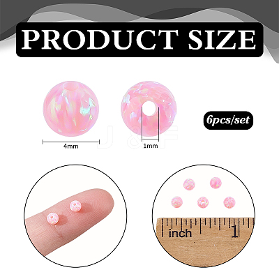 6Pcs Synthetic Opal Beads G-PH0003-40C-1