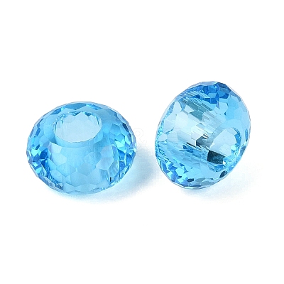 Transparent Glass European Beads GPDL-Q024-14mm-A04-1