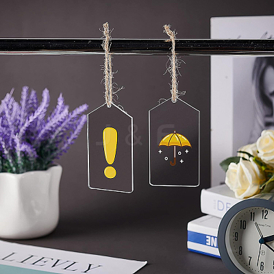 Transparent Acrylic Big Pendants TACR-BC0001-10-1