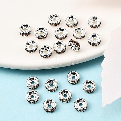 Brass Grade A Rhinestone Spacer Beads RSB036NF-05-1