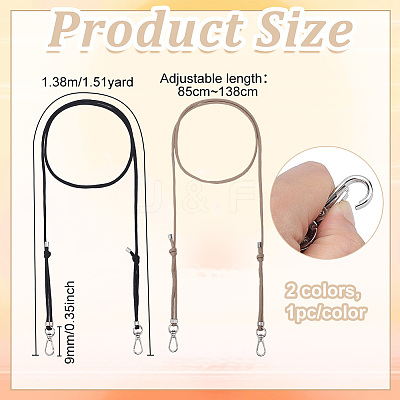 2Pcs 2 Colors Polypropylene Bag Chains HJEW-PH02392-1