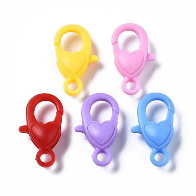 Opaque Acrylic Lobster Claw Clasps X-SACR-T358-06-1