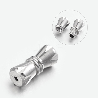 Non-Tarnish 304 Stainless Steel Screw Clasps X-STAS-L135-03-1