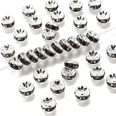 Brass Grade A Rhinestone Spacer Beads RB-A014-Z8mm-12S-1