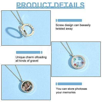 6Pcs Alloy Magnetic Locket Pendants FIND-ME0003-67P-1