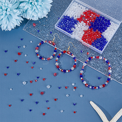 18 Strands 9 Styles Transparent Electroplate Glass Beads GLAA-DC0001-48-1