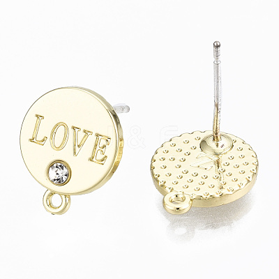 Alloy Stud Earring Findings PALLOY-T064-67LG-RS-1