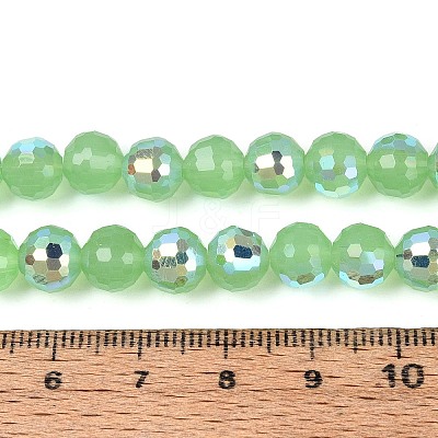 Electroplate Imitation Jade Glass Beads Strands EGLA-N024-01A-B02-1