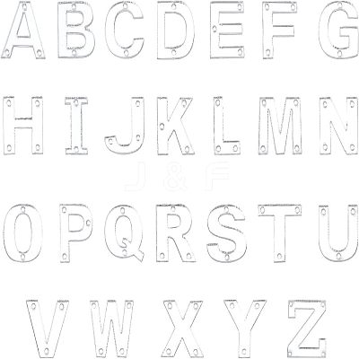 52Pcs 26 Style Acrylic Sew on Rhinestone FIND-FG0001-22-1