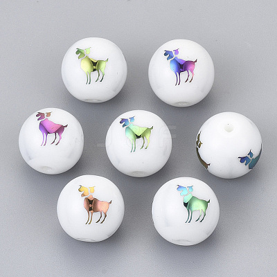 Electroplate Glass Beads EGLA-S178-11B-08-1