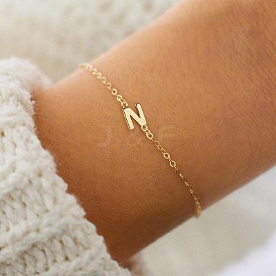 Simple Style Alloy Letter Link Bracelets WG5F19A-12-1