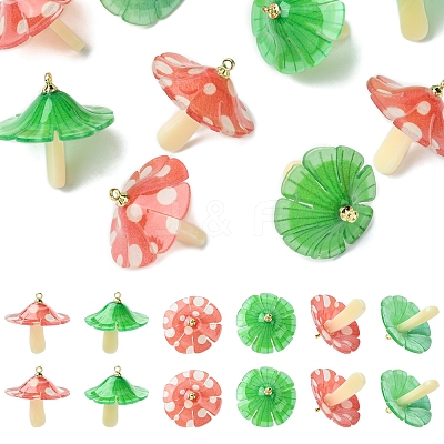 10Pcs 2 Colors Plastic Pendants KY-FS0001-34B-1
