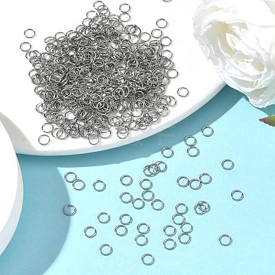Tarnish Resistant 304 Stainless Steel Open Jump Rings STAS-M008-04A-1