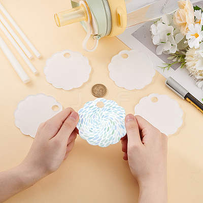 10Pcs Acrylic Heat Transfer Blanks Lid Decorations DIY-BC0013-71B-1