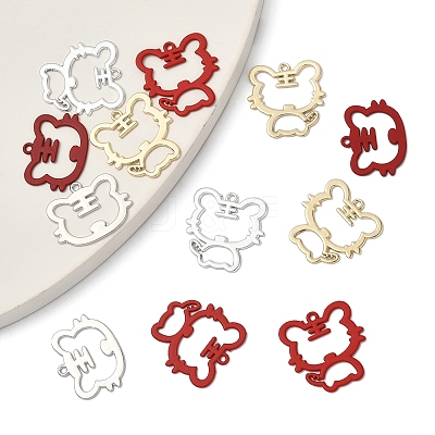 30Pcs 5 Style Spray Painted Alloy Pendants ENAM-FS0002-93-1