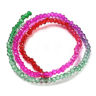 Transparent Painted Glass Beads Strands LS-DGLA-A034-T2mm-A24-1