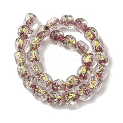 Handmade Foil Lampwork Beads Strands FOIL-C002-01I-1