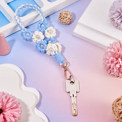 Hand-woven Flower Pendant Decorations KEYC-TAC0009-02KCG-04-1