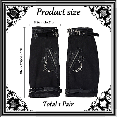 Polyester Leg Sleeves AJEW-WH20042-74B-1