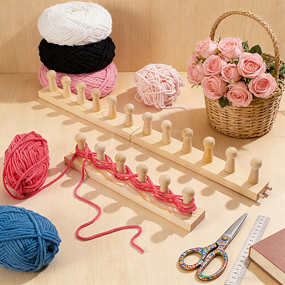 Wooden Knitting Loom Frame KNIT-WH0007-003A-1