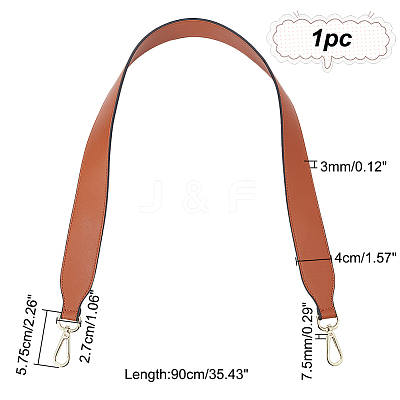 Double-sided Cowhide Leather Wide Bag Handles FIND-WH00128-65B-1