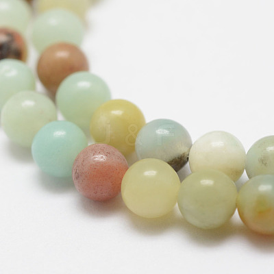 Natural Flower Amazonite Beads Strands X-G-F415-8mm-1