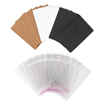 150Pcs 3 Colors Cardboard Display Cards CDIS-LS0001-03-1