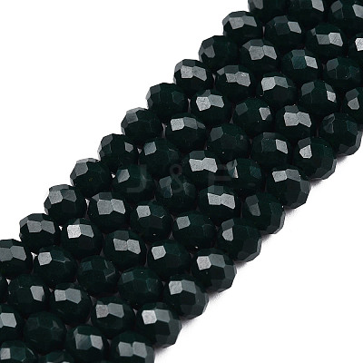 Opaque Solid Color Glass Beads Strands EGLA-A034-P8mm-D12-1