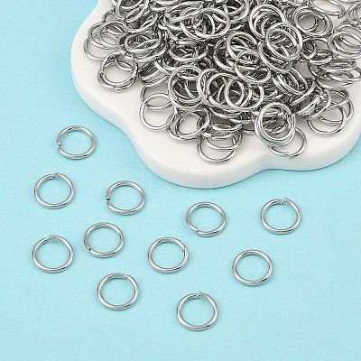 Tarnish Resistant 304 Stainless Steel Open Jump Rings STAS-E067-07-8mm-1
