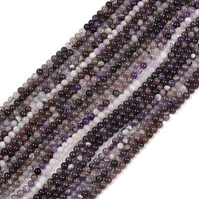 Natural Amethyst Beads Strands G-F591-25-6mm-1