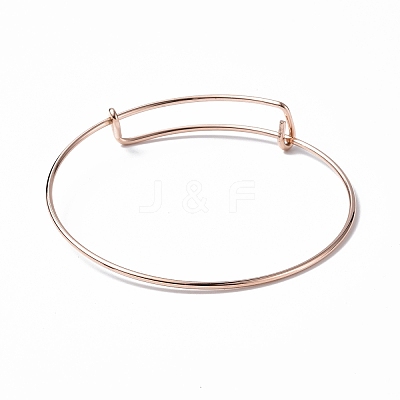 Ion Plating(IP) Adjustable 304 Stainless Steel Wire Bangle Making MAK-F286-03RG-1