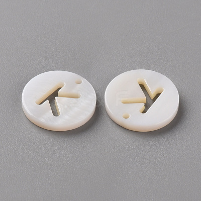 Natural Freshwater Shell Pendants SHEL-Q311-008K-1