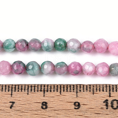 Dyed Natural White Jade Beads Strands G-T139-4mm-60-03-1