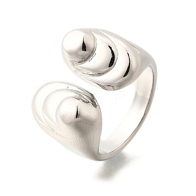 Brass Cuff Rings for Women RJEW-G347-03P-1
