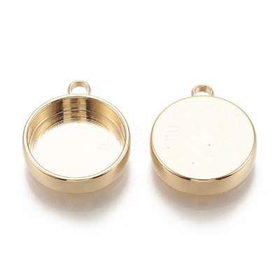 Brass Pendant Cabochon Settings KK-S345-220B-G-1