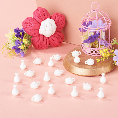 20Pcs 2 Styles Porcelain Miniature Ornaments DJEW-TA0001-53-1