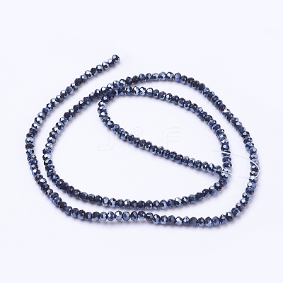 Electroplate Glass Beads Strands EGLA-F003-D01-1