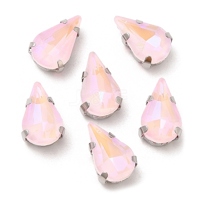 Mocha Fluorescent(MI) Teardrop Sew on Rhinestone GGLA-M006-01A-P02-1