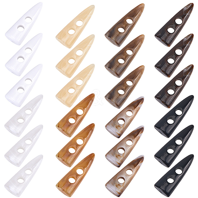 8 Styles Resin Buttons BUTT-GF0003-97-1