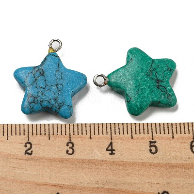 Synthetic Turquoise Pendants G-G075-13-1