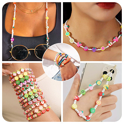 12 Strands 12 Styles Handmade Polymer Clay Bead Strands CLAY-TA0001-72A-1