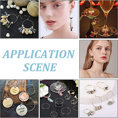 40Pcs 316L Surgical Stainless Steel Hoop Earring Findings STAS-UN0053-41RG-1