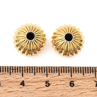 Brass Corrugated Beads KK-A296-01A-G-1