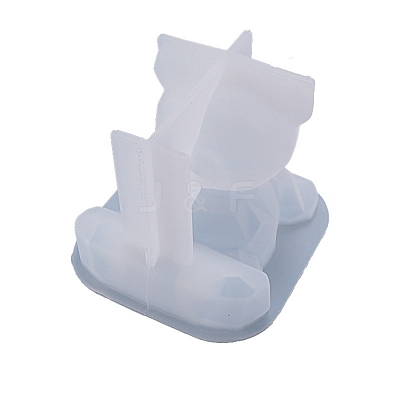 3D Bear Cell Phone Bracket Silicone Molds X-DIY-K017-01-1