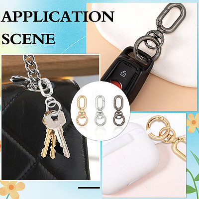 9Pcs 3 Colors Alloy Swivel Clasps HJEW-ME00045-1