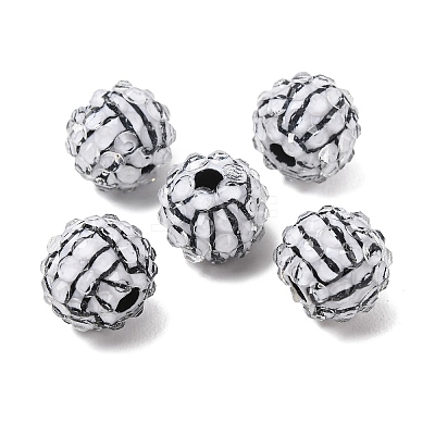 Sports Theme Opaque Acrylic European Beads RB-CBA95A4-04A-02-1