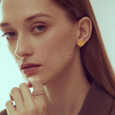 8Pcs 4 Colors 304 Stainless Steel Vortex Cuff Earrings EJEW-FI0001-60-1