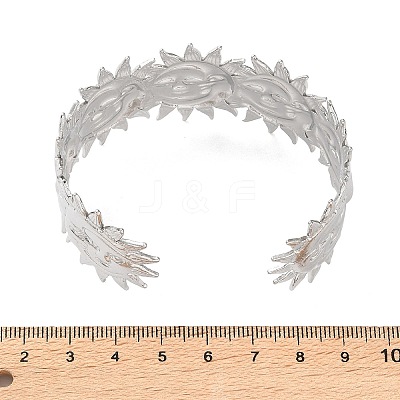 304 Stainless Steel Cuff Bangles for Women BJEW-P364-01A-P-1