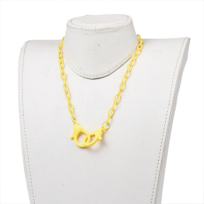 Personalized ABS Plastic Cable Chain Necklaces NJEW-JN03254-04-1