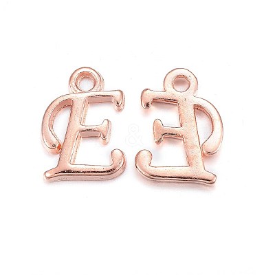 Rose Gold Plated Alloy Letter Pendants LS-X-PALLOY-J718-01RG-E-1
